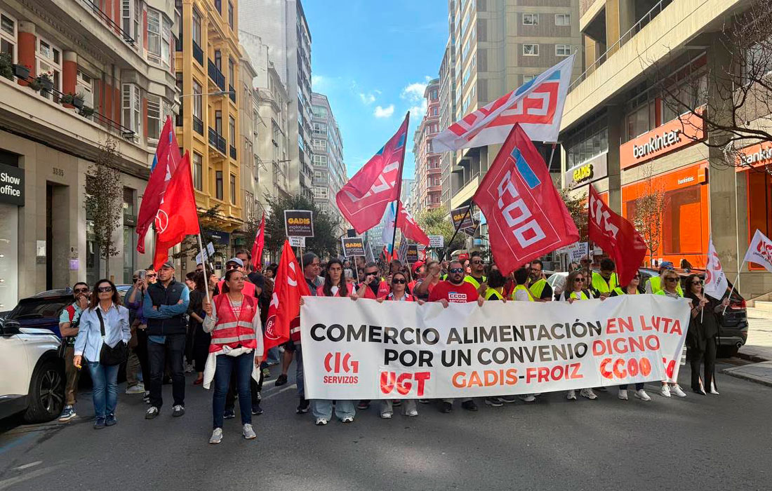 Imaxes-da-folga-convenio-comercio-alimentación-Coruña-outubro-2026